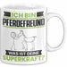 Pferdefreund Tasse Geschenk für Pferdefreund Geburtstag Lustiger Spruch Kaffee-Becher Was Ist Deine Superkraft Weiß Trendation