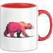 Bär Tierliebhaber Tasse Geschenk Lustige Geschenkidee Spruch Rot Trendation