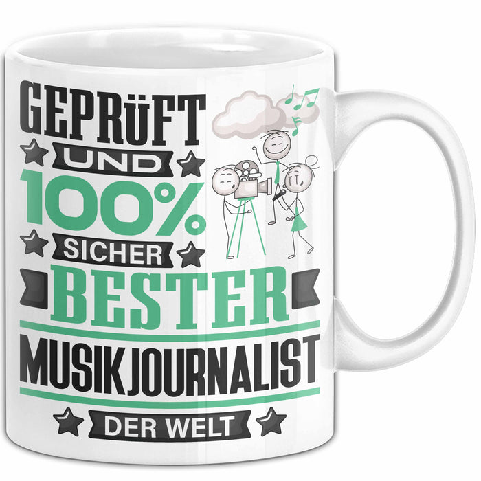 Musikjournalist Geschenk Lustiger Spruch für Musikjournalist Geschenkidee Bester Musikjournalist Der Welt Weiß Trendation