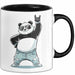 Panda Rock Musikliebhaber Musiker Tasse Geschenk Lustige Geschenkidee Spruch Schwarz Trendation