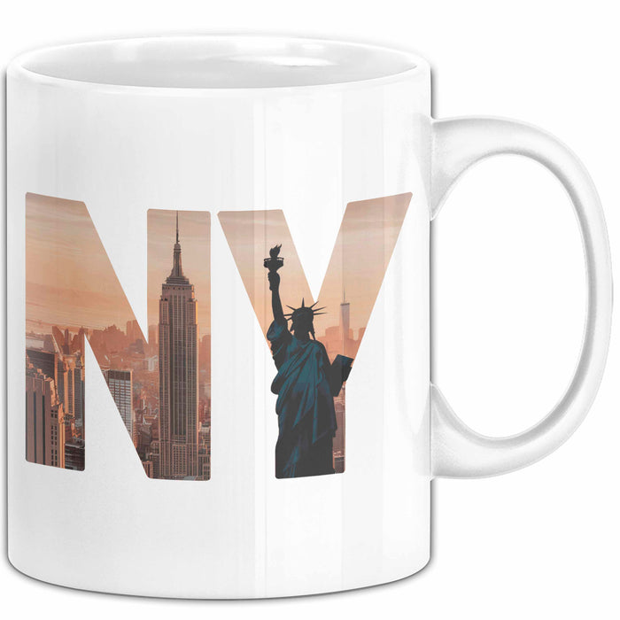 New York City USA Tasse Geschenk Lustige Geschenkidee Spruch Weiß Trendation