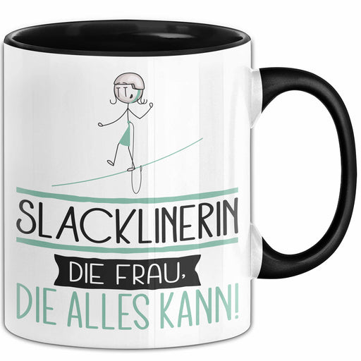Slacklinerin Geschenk Tasse Becher Die Frau Die Allen Kann Geschenkidee für eine Slacklinerin Lustig Trendation