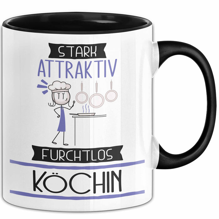 Köchin Tasse Geschenk Becher Stark Attraktiv Furchtlos Köchin Lustige Geschenkidee Trendation