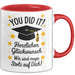 Schüler Abschluss Tasse Geschenk Lustige Geschenkidee Spruch Herzlichen Glückwünsche Rot Trendation