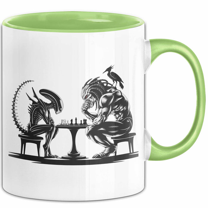 Alien vs. Predator Tasse Geschenk Lustige Geschenkidee Grün Trendation