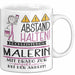 Malerin Tasse Geschenk Lustig Abstand Halten Hochleistungs-Malerin Mit Drang Zur Perfektion Bei Der Arbeit Weiß Trendation