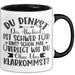 Bürokollege Tasse Geschenk Lustige Geschenkidee Spruch Du Denkst Der Abschied Ist Schwer Trendation