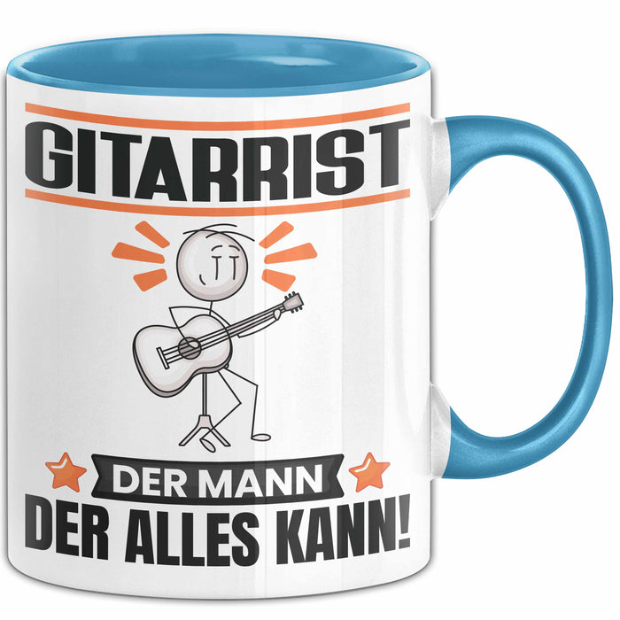Gitarrist Tasse Geschenk für Gitarrist Der Mann Der Alles Kann Geschenkidee zum Geburtstag Blau Trendation
