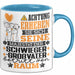 Schwiegergroßvater Geschenk Tasse Lustiger Spruch Erheben Sie Sich Der Schwiegergroßvater Betritt den Raum Blau Trendation