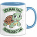 Schildkröte Tierliebhaber Tasse Geschenk Lustige Geschenkidee Spruch Ich Mag Halt Schildkröten Blau Trendation