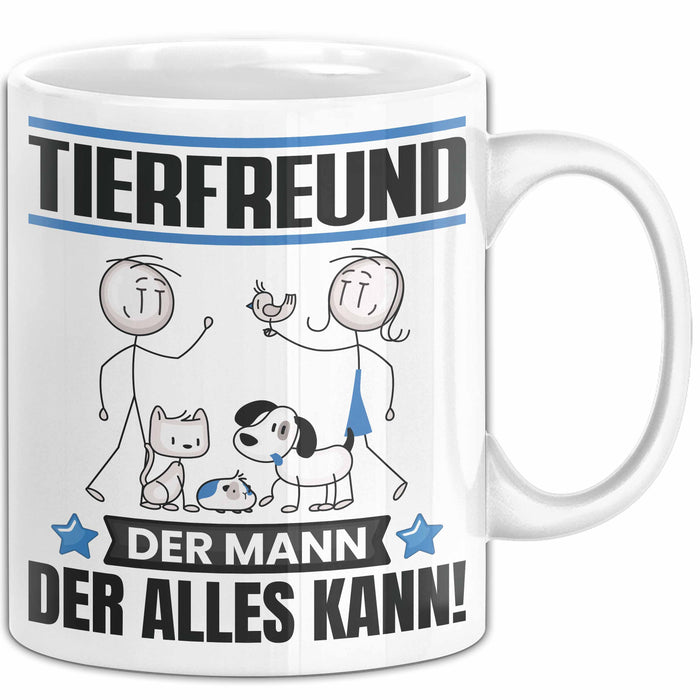 Tierfreund Tasse Geschenk für Tierfreund Der Mann Der Alles Kann Geschenkidee zum Geburtstag Weiß Trendation