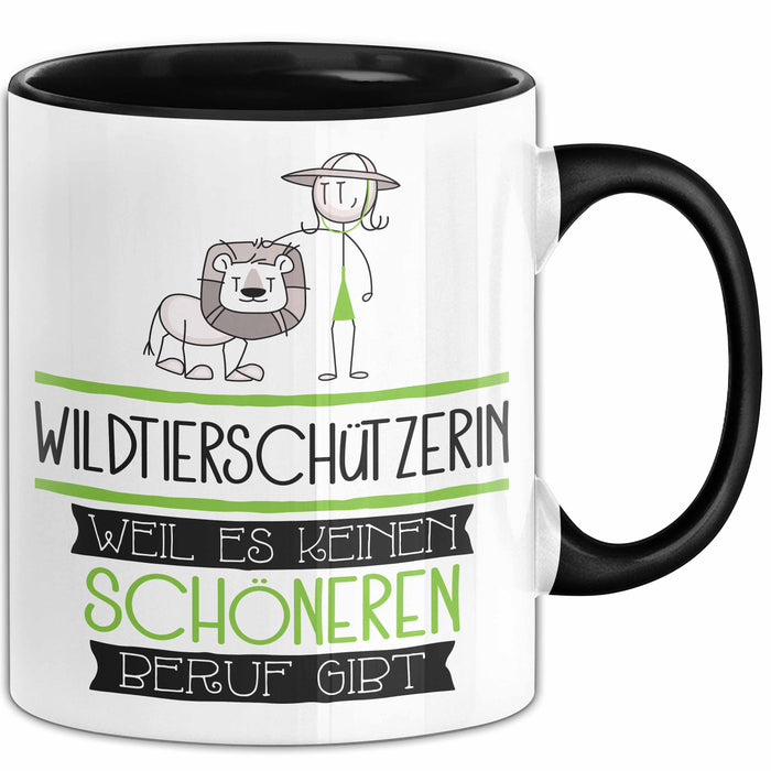 Wildtierschützerin Weil Es Keinen Schöneren Beruf Gibt Tasse Geschenk für Eine Wildtierschützerin Lustig Trendation