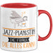 Jazz-Pianistin Geschenk Tasse Becher Die Frau Die Allen Kann Geschenkidee für eine Jazz-Pianistin Lustig Rot Trendation