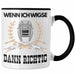Schweißen Tasse Geschenk für Schweißer Metallbau Sprüche Männer Lustig Wenn Ich Wigse Dann Richtig Schwarz Trendation