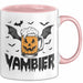 Halloween Tasse Geschenk Vambier Humor Tassen Kaffee-Becher Rosa Trendation