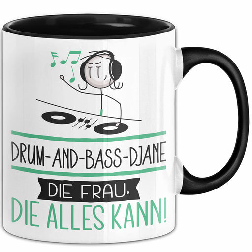 Drum-and-Bass-DJane Geschenk Tasse Becher Die Frau Die Allen Kann Geschenkidee für eine Drum-and-Bass-DJane Lustig Trendation