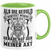 Forstwirt Geschenk Tasse Waldarbeiter Axt Holz Hacken Totenkopf Wikinger Kaffee-Becher für Holzfäller Grün Trendation