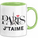 Frankreich Paris Eiffelturm Tasse Geschenk Lustige Geschenkidee Spruch Grün Trendation