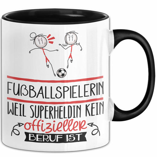 Fußballspielerin Geschenk Tasse Lustiger Spruch Fußballspielerin Weil Superheldin Kein Offizieller Beruf Ist Geschenkidee Trendation