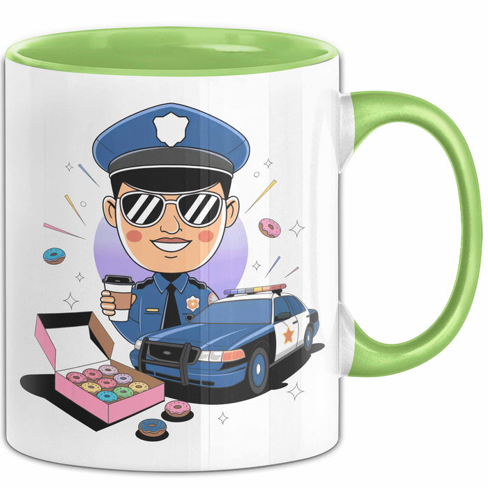 Polizist Tasse Geschenk Lustige Geschenkidee Spruch Für Strafverfolgung Grün Trendation