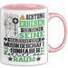 Musikgeschäftsinhaber Geschenk Tasse Lustiger Spruch Erheben Sie Sich Der Musikgeschäftsinhaber Betritt den Raum Rosa Trendation