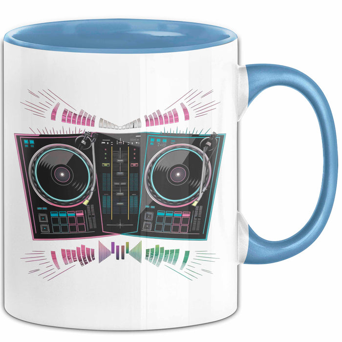 DJ Tasse Geschenkidee für Musikmixer Fans Blau Trendation