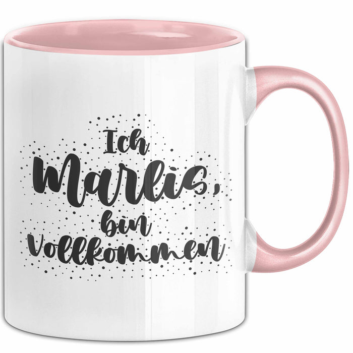 Marlis Tasse Ich Marlis, Bin Vollkommen Geschenk Rosa Trendation