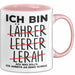 Lehrer Tasse Geschenk Ich Bin Lehrer Ich Arbeite An Einer Schule Geschenkidee Rosa Trendation