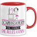 Sounddesignerin Geschenk Tasse Becher Die Frau Die Allen Kann Geschenkidee für eine Sounddesignerin Lustig Rot Trendation