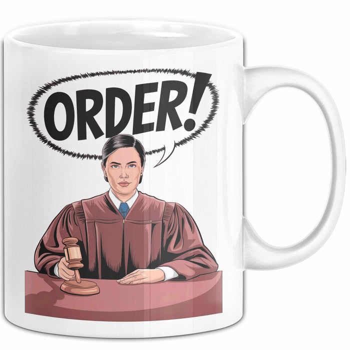 Richter Tasse Geschenk Lustige Geschenkidee Spruch Für Justiz Führungskräfte Weiß Trendation