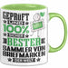 SammlervonBriefmarken Geschenk Lustiger Spruch für SammlervonBriefmarken Geschenkidee Bester SammlervonBriefmarken Der Welt Grün Trendation