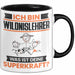 Wildnislehrer Tasse Geschenk für Wildnislehrer Geburtstag Lustiger Spruch Kaffee-Becher Was Ist Deine Superkraft Schwarz Trendation