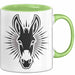 Eselbauer Esel Tier Gesicht Tasse Geschenk Lustige Geschenkidee Spruch Grün Trendation