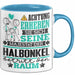 Halbonkel Geschenk Tasse Lustiger Spruch Erheben Sie Sich Der Halbonkel Betritt den Raum Blau Trendation