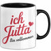 Jutta Tasse Geschenk Ich Bin Vollkommen Jutta Geschenkidee Geburtstag Schwarz Trendation
