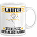 Läufer Tasse Geschenk für Läufer Der Mann Der Alles Kann Geschenkidee zum Geburtstag Weiß Trendation