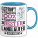 Langläufer Geschenk Lustiger Spruch für Langläufer Geschenkidee Bester Langläufer Der Welt Blau Trendation