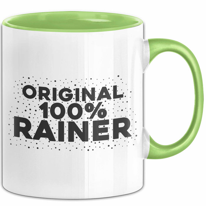 Rainer Tasse Original 100% Rainer Geschenk Grün Trendation