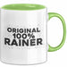 Rainer Tasse Original 100% Rainer Geschenk Grün Trendation