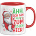 Weihnachtsmann Tasse Geschenk Ähh Ich Bin Nur Zum Essen Hier Weihnachtszeit Geschenkidee Kaffee-Becher Rot Trendation