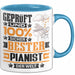 Pianist Geschenk Lustiger Spruch für Pianist Geschenkidee Bester Pianist Der Welt Blau Trendation