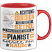 Pianist Geschenk Tasse Lustiger Spruch Erheben Sie Sich Der Pianist Betritt den Raum Rot Trendation