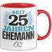 Silberhochzeit 25 Jahre Tasse Geschenk Ehemann Seit Silberhochzeit Spruch Rot Trendation
