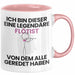 Flötist Geschenk Tasse Lustige Geschenkidee Geburtstag für Flötist Ich Bin Dieser Legendäre Flötist Von Dem Alle Geredet Haben Kaffee-Becher Rosa Trendation