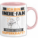 Indie-Fan Tasse Geschenk für Indie-Fan Geburtstag Lustiger Spruch Kaffee-Becher Was Ist Deine Superkraft Rosa Trendation