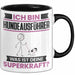 Hundeausführer Tasse Geschenk für Hundeausführer Geburtstag Lustiger Spruch Kaffee-Becher Was Ist Deine Superkraft Schwarz Trendation