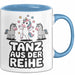 Tänzer Tanzendes Einhorn Tasse Geschenk Lustige Geschenkidee Spruch Tanz Aus Der Reihe Blau Trendation