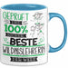Beste Wildnislehrerin Der Welt Tasse Geschenk für Eine Wildnislehrerin Geprüft Und Sicher Geschenkidee Geburtstag Weihnachten Blau Trendation