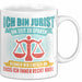 Anwalt Rechtsberatung Tasse Geschenk Lustige Geschenkidee Spruch Ich Bin Jurist Weiß Trendation