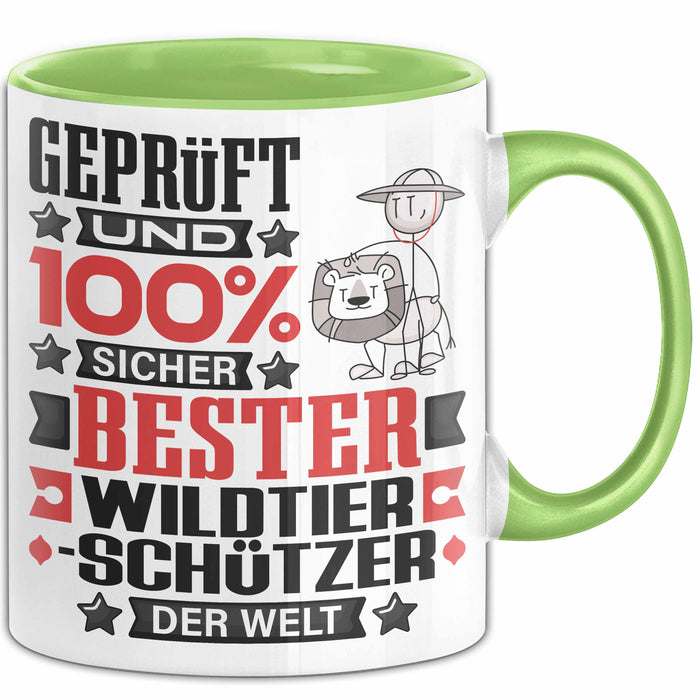 Wildtierschützer Geschenk Lustiger Spruch für Wildtierschützer Geschenkidee Bester Wildtierschützer Der Welt Grün Trendation